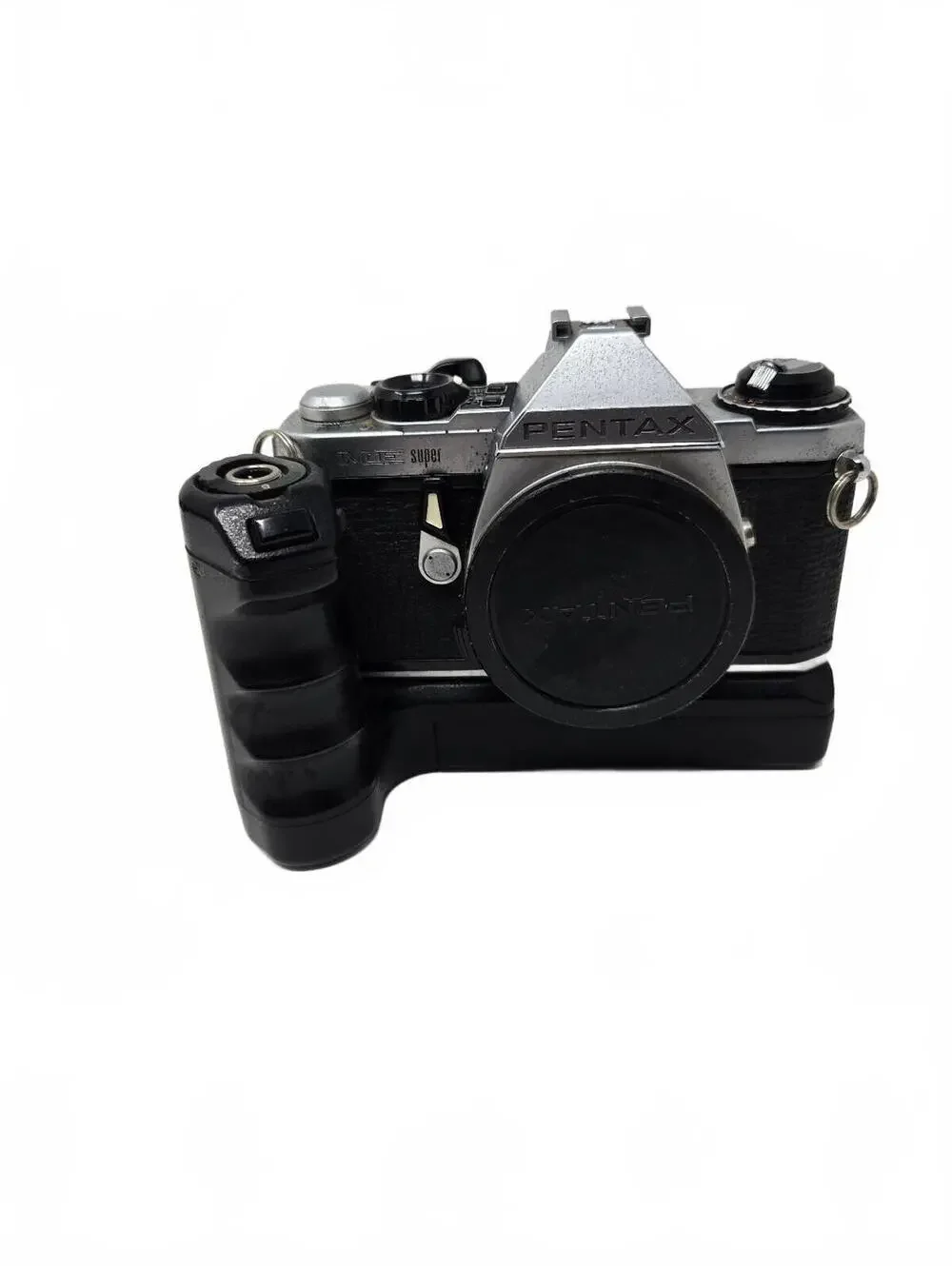 Vintage Pentax Me Super 35MM Film Camera Kit W/ Winder II & Vivitar Flash